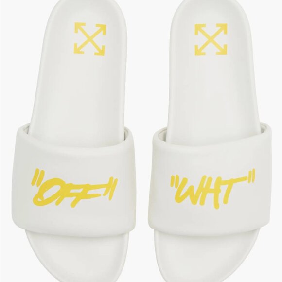 OFF-WHITE Quotes Leather Slide Sandal Men main image 5